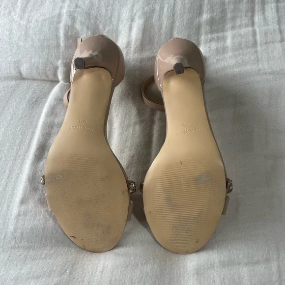 Nude Sparkle Strap Heels - Picture 4 of 5